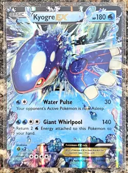 Pokemon 2015 Primal Clash Kyogre EX 54 Holo NM or Better - Image 1