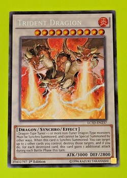 Yu-Gi-Oh Trident Dragion 1st Edition Secret Rare LC5D-EN237 Lp - Image 1