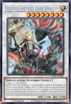 BPRO-EN041 Ecclesia and the Dark Dragon Secret Rare 1st Edition YuGiOh Preorder - Image 1