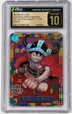 2025 One Piece Monkey D. Luffy #P-110 One Piece Day Promo CGC 10 Pristine - Image 1