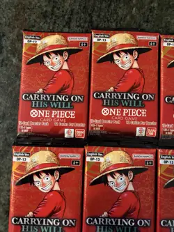 One Piece Carrying On His Will OP-13 LOT OF 12 Sealed Booster Packs English New - Image 2