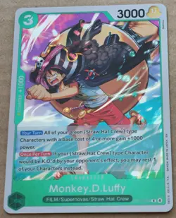 One Piece TCG Monkey D Luffy OP14-34 Foil The Azure Sea's Seven - Image 1