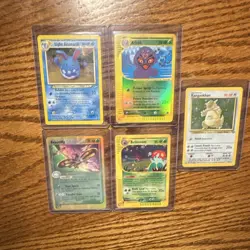 Pokemon TCG Holo Card Lot 5x - 1999 Wizards - 2003 Cards - Holographic Lot - Image 1