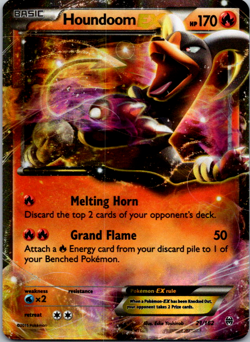 Houndoom EX 21/162 Breakthrough Ultra Rare Holo Pokemon Card VLP - Image 1