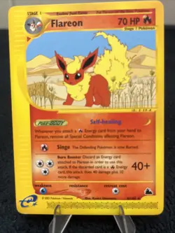 FLAREON 8/144 Skyridge NON-HOLO rare E-Series / E-Reader Pokemon TCG card NM+ - Image 1