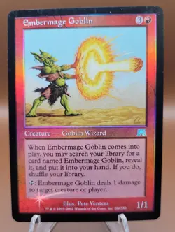 FOIL Embermage Goblin x1 MTG Onslaught Magic Light Play LP English - Image 1