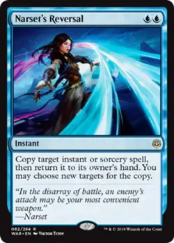 MTG Narset's Reversal - Foil, War of the Spark, Moderately Played, English - Image 1