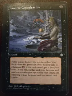Demonic Consultation - Ice Age ~MP~ Magic The Gathering MTG - Image 1