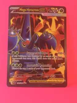Pokemon TCG Mega Heracross EX Ultra Rare Full Art Holo 108/094 Phantasmal Flames - Image 1