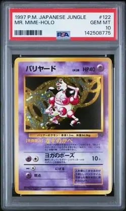 1997 POKEMON JAPANESE JUNGLE #122 MR. MIME-HOLO PSA 10 - Image 1