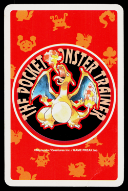 Charmander Ace of Clubs 1996 Red Playing Cards Pokemon Japanese Heavily Played - Image 2