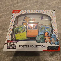 Pokemon TCG Scarlet & Violet 151 Poster Collection Box 3 Packs New Sealed 820650853166 - Image 1