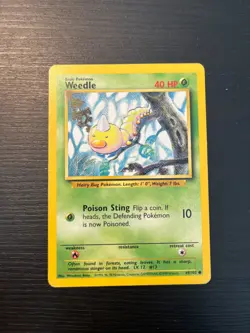 Weedle 69/102 Base Set Unlimited Pokemon 1999 WOTC Vintage Cheap! - Image 1