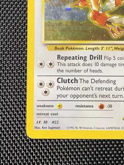 Lt. Surge's Fearow Holo Swirl Rare 7/132 Pokemon Gym Heroes English WOTC LP - Image 5