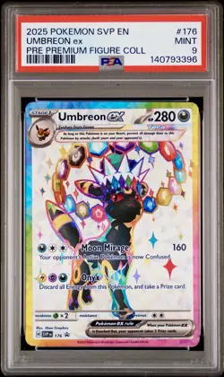 2025 Pokemon UMBREON ex #176 Promo Prismatic Premium Figure Collection PSA 9 ! - Image 1