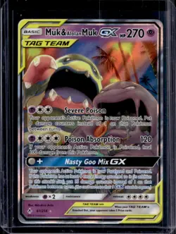 2019 Pokemon SM Unbroken Bonds Muk Alolan Tag Team #61/214 - Image 1