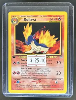 2000 Pokemon Neo Genesis 1st Edition Quilava #46/111 - Image 1