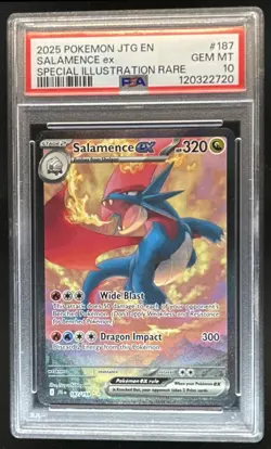 2025 Pokemon Salamence ex Special Illustration Rare #187/159 PSA 10 - Image 1
