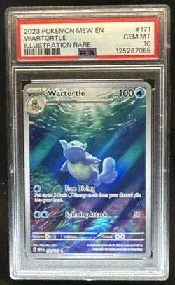 2023 Pokemon SV 151 Wartortle #171/165 PSA 10 - Image 1