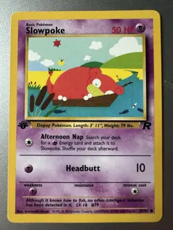 Pokemon TCG Slowpoke Team Rocket 67/82 Regular 1st Edition Common - LP - Image 1