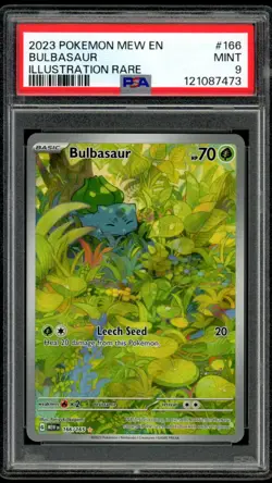 2023 Pokemon 151 #166 Bulbasaur Illustration Rare PSA 9 Mint - Image 1