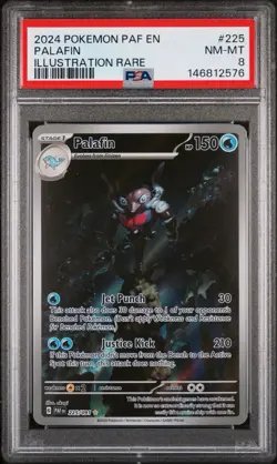 Palafin IR Illustration Rare Pokemon TCG English Paldean Fates #225/091 PSA 8 NM - Image 1