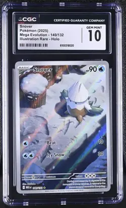 Snover *CGC 10* Illustration Rare *Mega Evolution* #140 *2025* Pokemon - Image 1