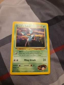 Pokemon Brock's Zubat #24 Gym Heroes Rare - Image 1
