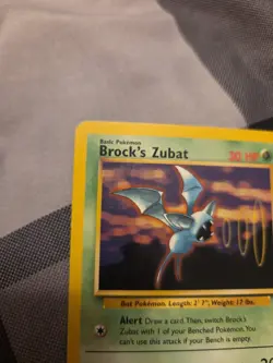 Pokemon Brock's Zubat #24 Gym Heroes Rare - Image 3