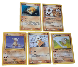 Lot 5 Cubone + Marowak Pokemon Trading Cards 1999 2004 Wizards - Image 1