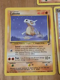 Lot 5 Cubone + Marowak Pokemon Trading Cards 1999 2004 Wizards - Image 2