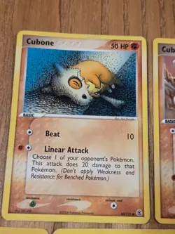 Lot 5 Cubone + Marowak Pokemon Trading Cards 1999 2004 Wizards - Image 5