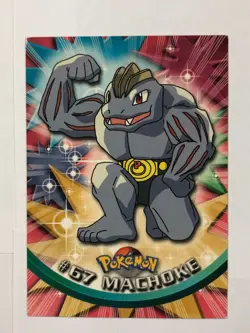Pokemon Card Blue Label Topps TV Animation #67 Machoke Near Mint - Image 1