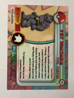 Pokemon Card Blue Label Topps TV Animation #67 Machoke Near Mint - Image 2