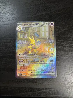 Pokemon Alakazam EX TCG Scarlet Violet-151 Holo Full Art Card 201/165 - Image 1