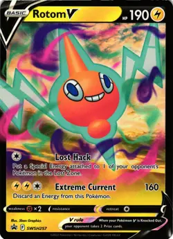 Pokemon TCG Rotom V SWSH257 SWSH: Sword & Shield Promo Cards Holo NM - Image 1