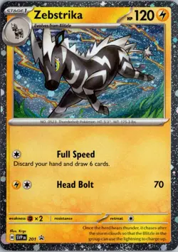 Zebstrika - (Cosmos Holo) Holo Holo Rare SV: Scarlet & Violet Promo Cards 201 NM - Image 1