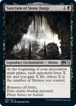 Sanctum of Stone Fangs Light Play, English Magic the Gathering MTG Core Set 2021 - Image 1