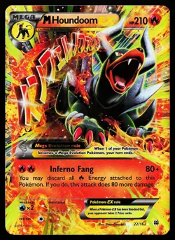 M Houndoom EX 22/162 Holo XY BREAKthrough Pokemon Card - Image 1
