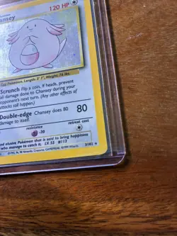 1999 POKEMON Base Set CHANSEY HOLO RARE 3/102 Raw Ungraded - Image 2