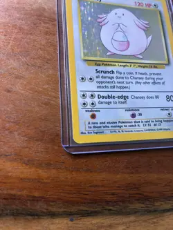 1999 POKEMON Base Set CHANSEY HOLO RARE 3/102 Raw Ungraded - Image 3