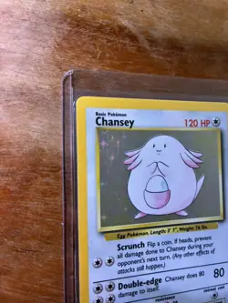 1999 POKEMON Base Set CHANSEY HOLO RARE 3/102 Raw Ungraded - Image 4