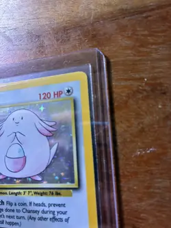 1999 POKEMON Base Set CHANSEY HOLO RARE 3/102 Raw Ungraded - Image 5