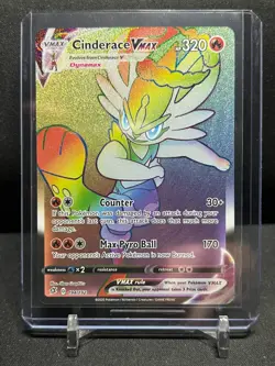 Cinderace VMAX 194/192 Rainbow Secret Rare Pokemon 2020 Rebel Clash NM - Image 1