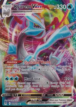 Pokemon TCG-Kyurem VMAX-049/196-Lost Origin-Ultra Rare-Full Art LP - Image 1