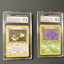 Pokemon Team Rocket 1st Edition Card Lot (2) Eevee Zubat Basic English - Image 1