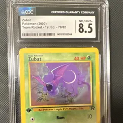 Pokemon Team Rocket 1st Edition Card Lot (2) Eevee Zubat Basic English - Image 4