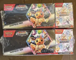 LOT OF 2 - Pokemon Prismatic Evolutions Surprise Box & Booster Bundle Sams Club - Image 1
