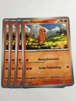 Pokemon Card 151 4x Playset Charmander 004/165 Near Mint - Image 1
