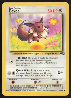 Pokemon TCG | Eevee 51/64 | Common | Jungle | Moderately Played - Image 2
